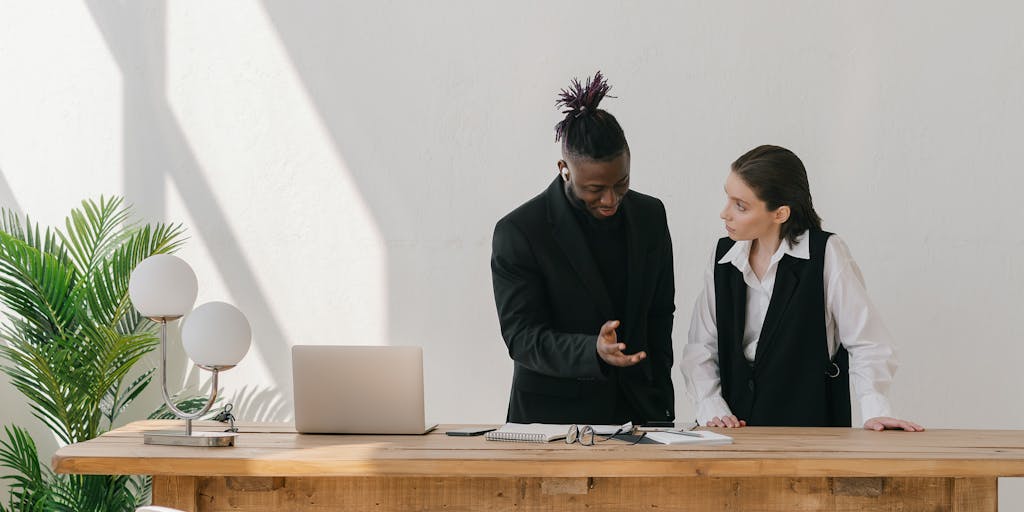 A split image showing two contrasting scenes: on one side, a person looking stressed while reviewing a budget sheet with outreach costs, and on the other side, the same person smiling while successfully engaging with an audience at an event, highlighting the balance of cost and benefit.