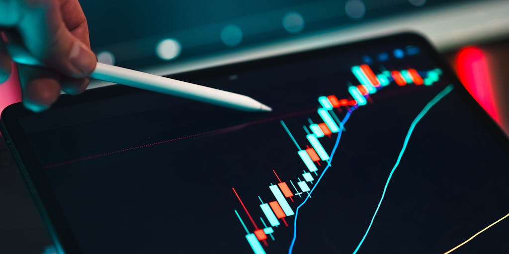 A conceptual image of a scale balancing coins on one side and a digital graph representing pricing trends on the other. This visual metaphor illustrates the balance between cost and value in pricing strategies.
