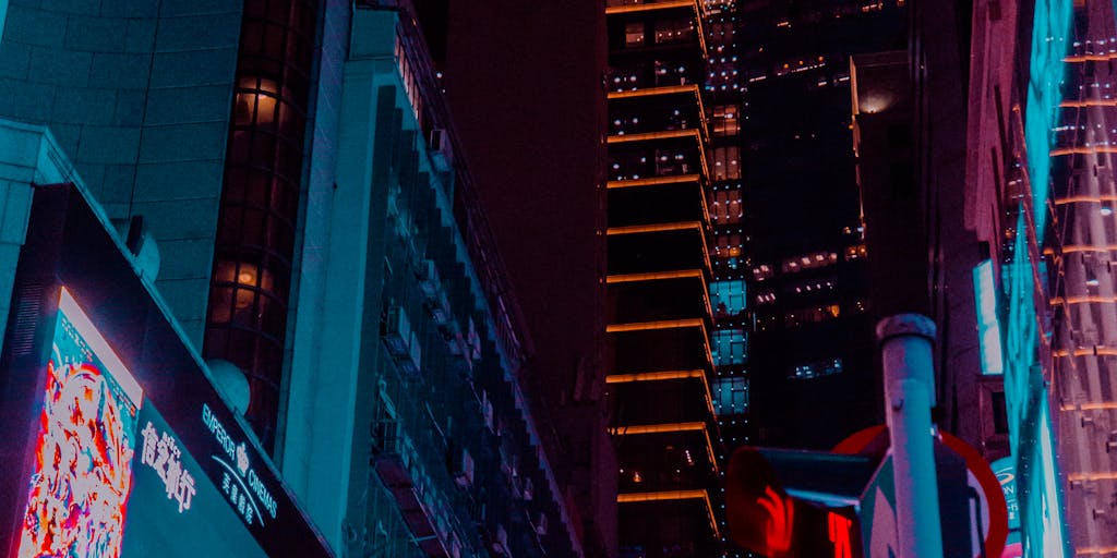 A visually striking image of a digital price tag floating in a futuristic cityscape, with neon lights and holographic displays showcasing various pricing options. The background features skyscrapers and a bustling crowd, symbolizing the dynamic nature of pricing in a hyper-connected world.