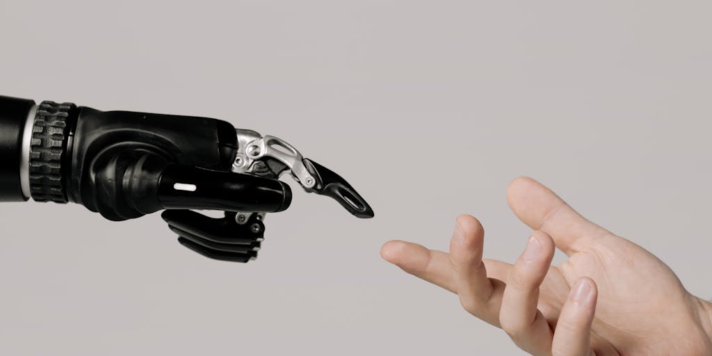 A futuristic newsroom where robots and AI systems are collaborating with human journalists. The scene includes screens displaying real-time news updates, and a diverse group of journalists discussing with AI assistants, showcasing teamwork between humans and technology.